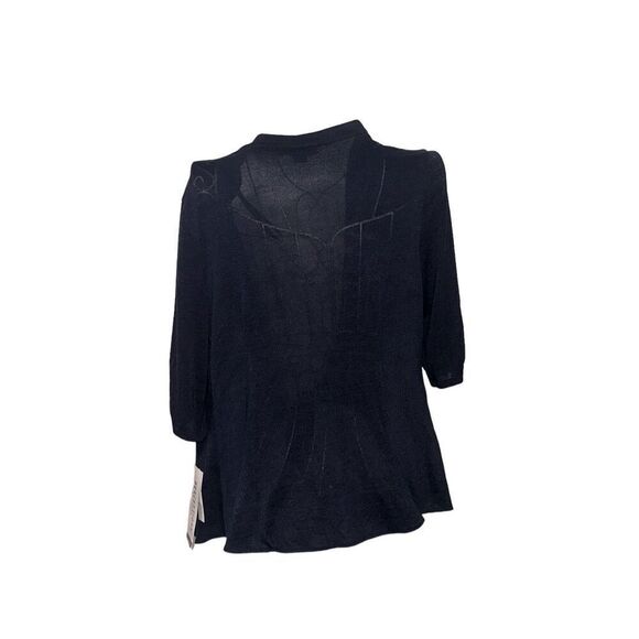 NEW WITH TAGS PERCEPTIONS Womens Tie Front stylish Soft Jacket Classic Navy blue - Picture 5 of 11